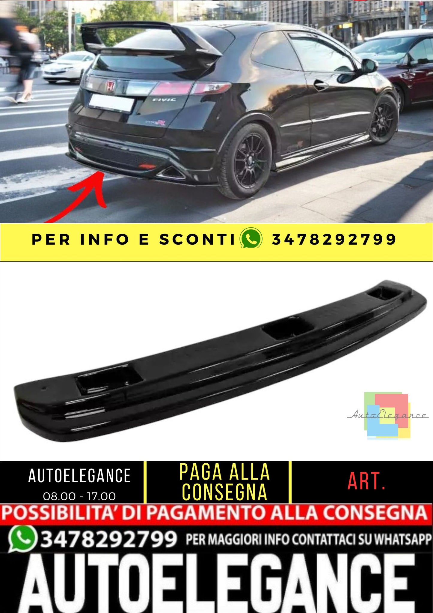 ✨Splitter posteriore centrale nero lucido ABS per BMW X5 G05 M-pack✨