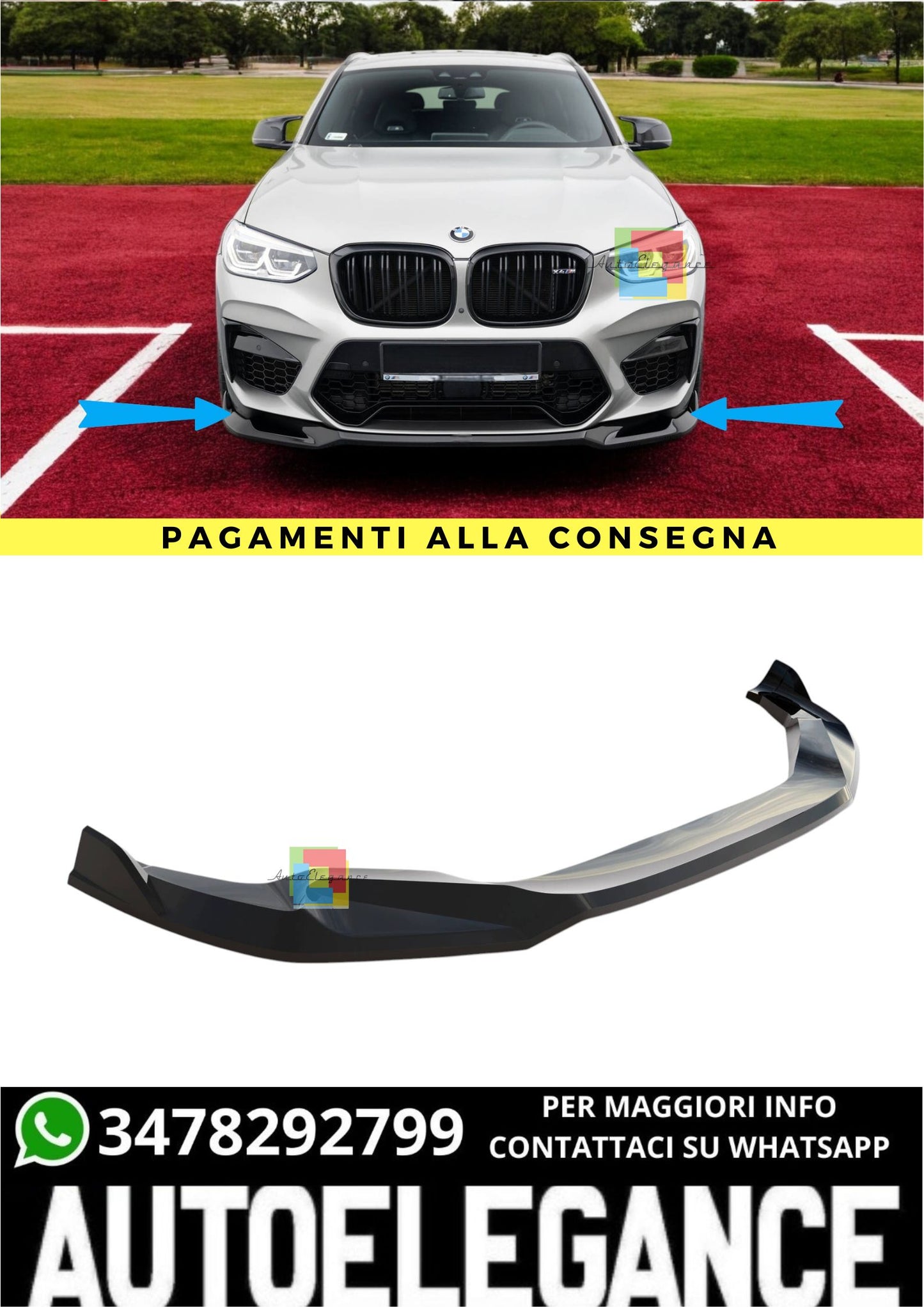 🔥Splitter Anteriore V.2 Adatto Per BMW X4 M F98🔥