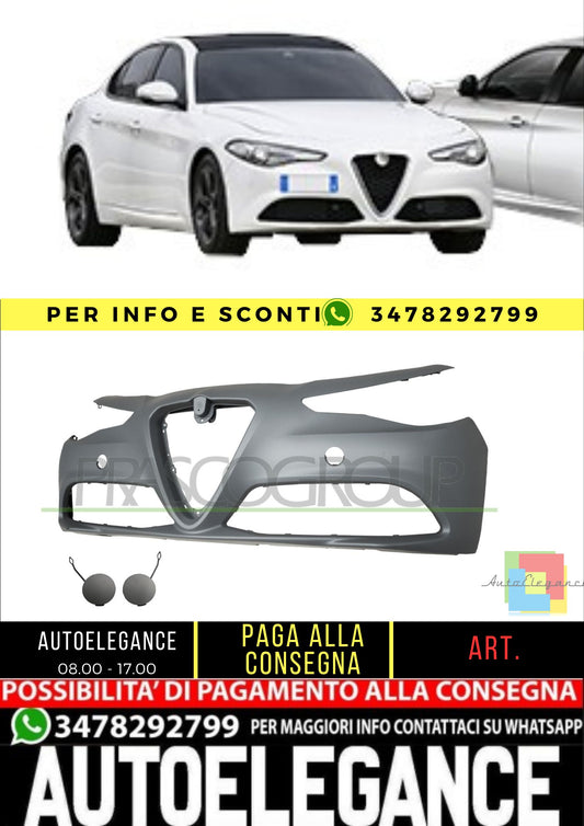 ✨AA0921001 FRONT BUMPER - WITH PRIMER SUITABLE FOR ALFA ROMEO - GIULIA 2015+✨
