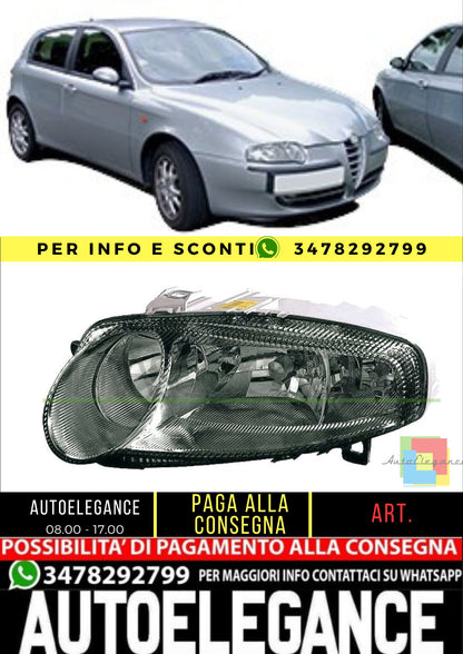 🔥AA3404914 PROIETTORE SINISTRO H7+H7+H1-ELETTRICO PER ALFA ROMEO 147🔥