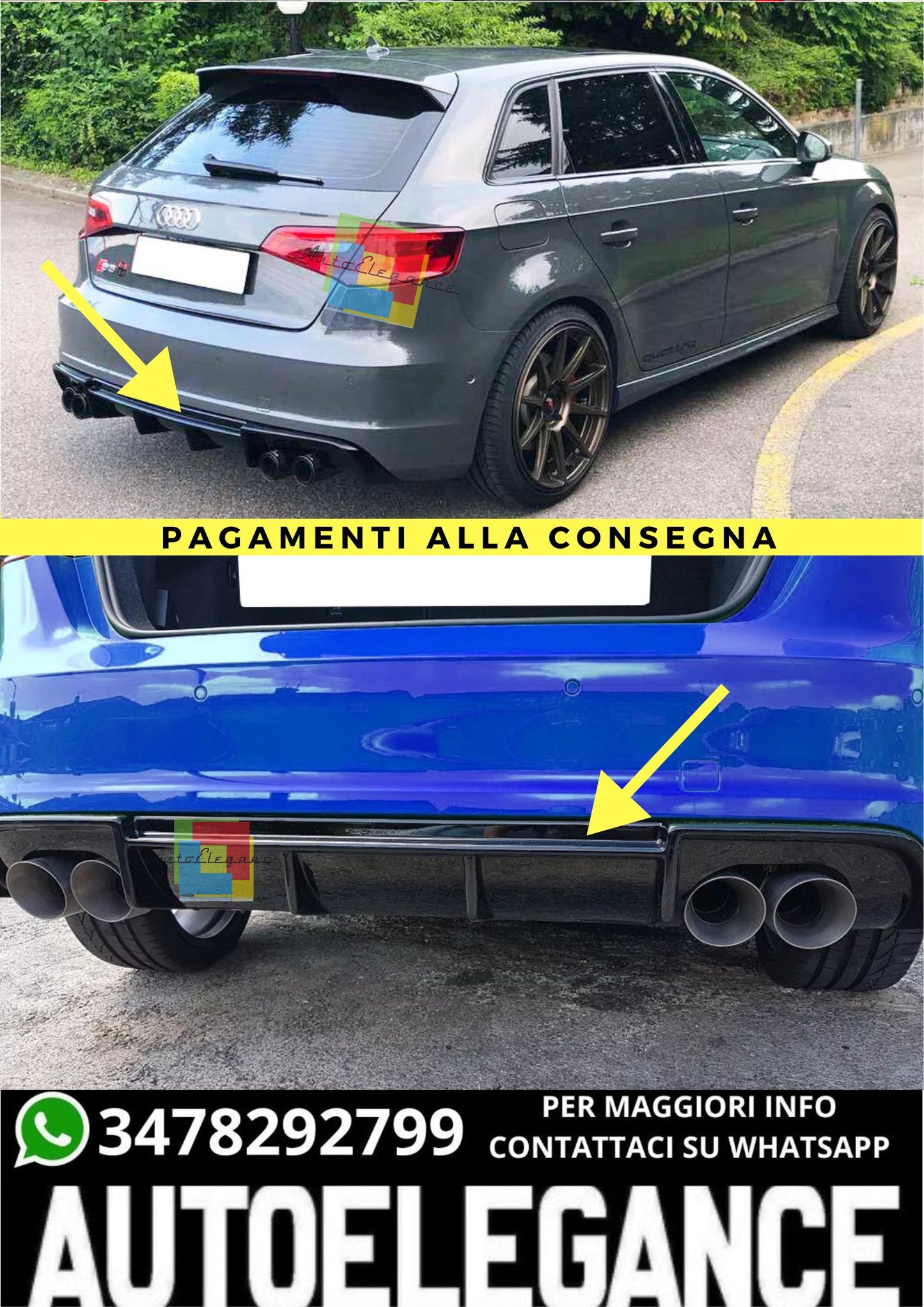 ❤️‍🔥DIFUSORE ADATTO PER AUDI A3 8V ❤️‍🔥