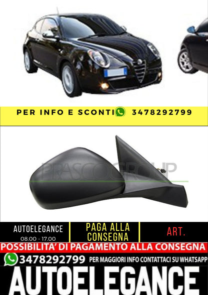 ✨AA2107303 RETROVISORE DESTRO-ELETTRICO-NERO-TERMICO PER ALFA ROMEO MITO 2016+✨