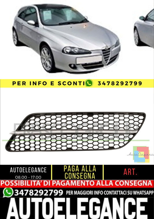 🔥AA3422134 GRIGLIA SINISTRA  NERA PER ALFA ROMEO 147 2004-2010🔥