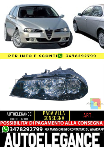 🔥AA0824904 PROIETTORE SINISTRO H1+H7-ELETTRICO PER ALFA ROMEO - 156 2003-2005🔥