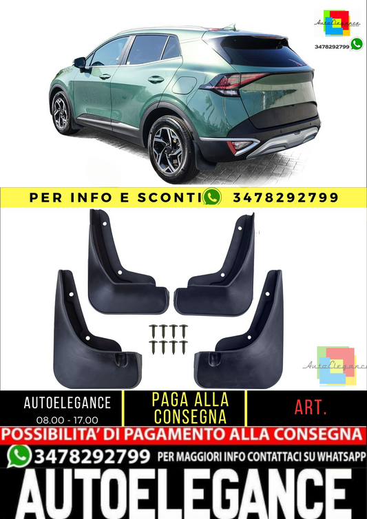 🔥Set paraspruzzi Premium anteriori e posteriori per Kia Sportage NQ5 2021+🔥