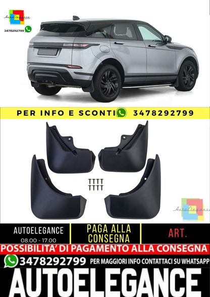 🔥Set paraspruzzi anteriore e posteriore per Range Rover Evoque L551 19+🔥