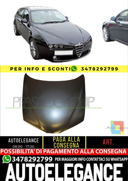 🔥AA0903100 COFANO ADATTO PER ALFA ROMEO 159 2005-2011🔥