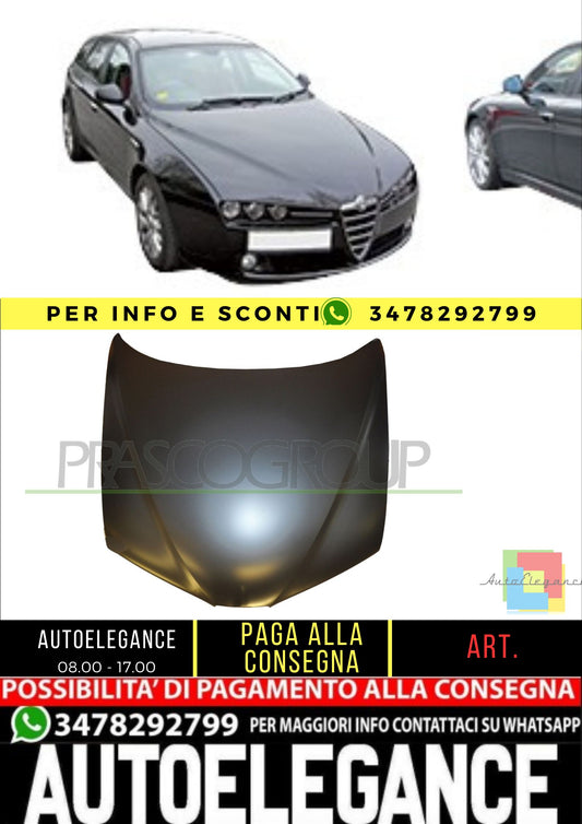 🔥AA0903100 COFANO ADATTO PER ALFA ROMEO 159 2005-2011🔥