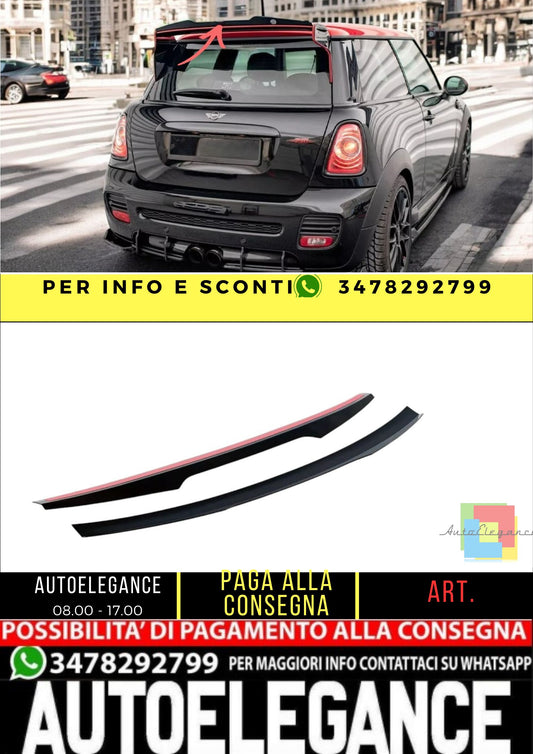 ✨SPOILER CAP V2 ADATTO PER Mini Cooper JCW R56 Nero Lucido✨