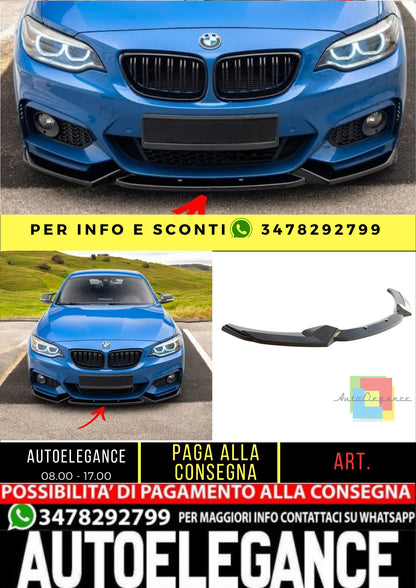 ✨SPLITTER V2 nero lucido design BMW confezione da 2 M F22 2013-2019✨
