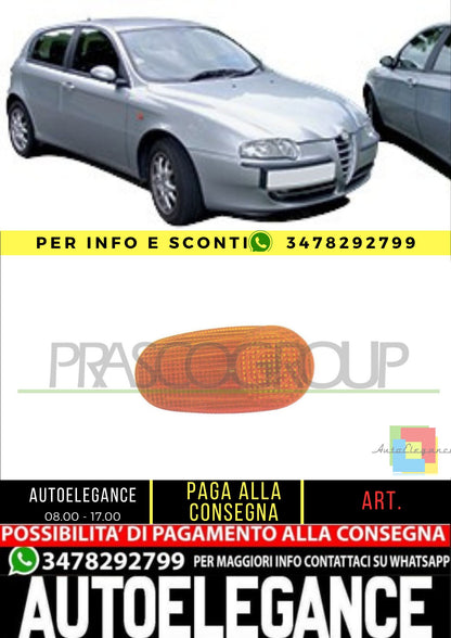 🔥AA3404139 FANALE LATERALE DESTRO/SINISTRO-ARANCIO PER ALFA ROMEO 147🔥