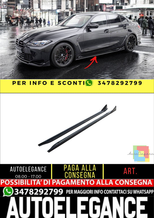 ✨MINIGONNE Design V3 CSL Look ADATTO per BMW M3 G80 nero lucido ABS✨