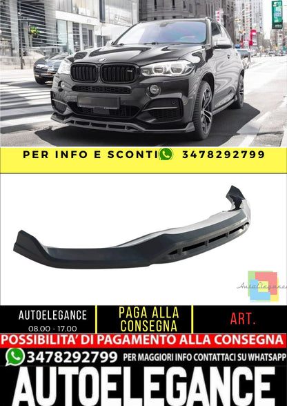 ✨Splitter anteriore V3 design nero lucido ABS per BMW X5 M-Pack F15✨