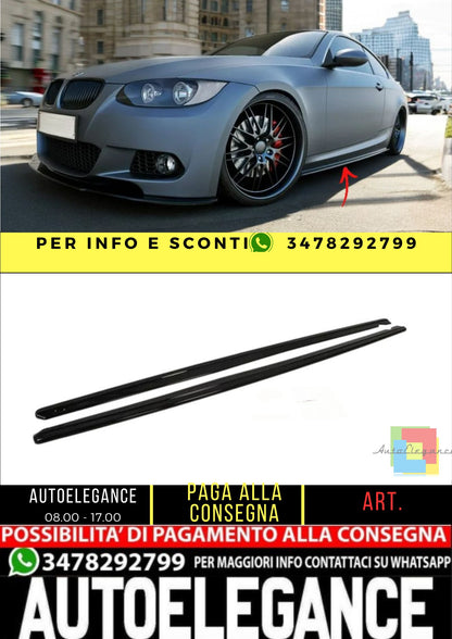 ✨MINIGONNE LATERALI design nero lucido ABS ADATTE per BMW 3 E92 2006-2010✨
