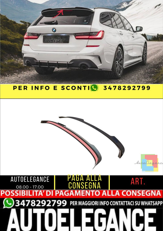 ✨Spoiler CAP Nero Lucido ABS adatto per BMW 3 Touring G21 M-Pack 2018-✨