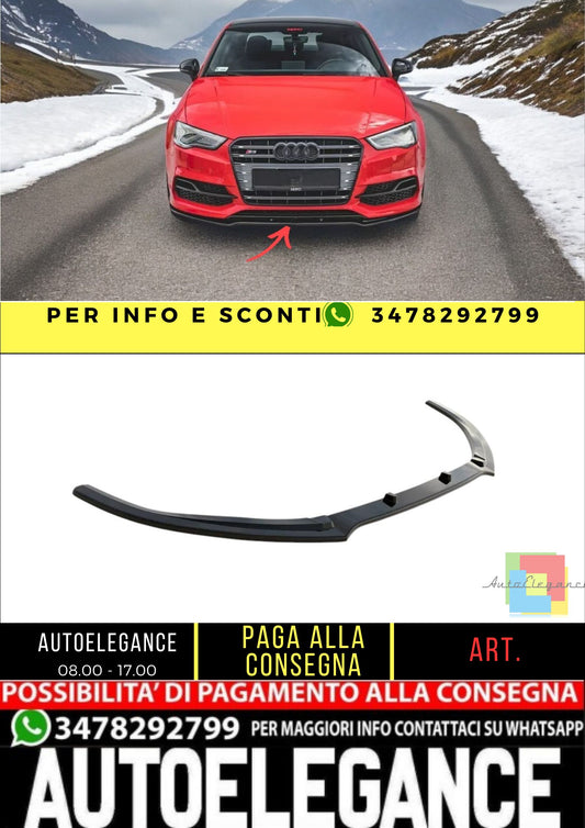 ✨Front SPLITTER V2 for AUDI S3/A3 S-LINE 8V 2013-2016✨