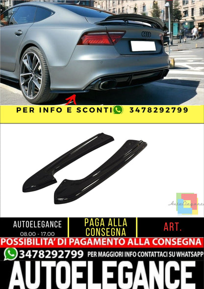✨SPLITTER LATERALI  nero lucido ABS per Audi Rs7 lifting 2014-2017✨