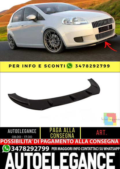 ✨SPLITTER Nero Lucido ABS ADATTO  per Fiat Grande Punto 2005-2012✨
