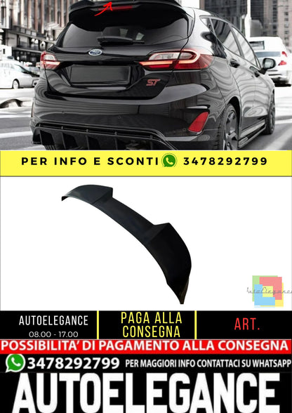 ✨SPOILER ALA AGGIUNTIVA 3D per Ford Fiesta ST MK8 Nero Lucido 2017+✨