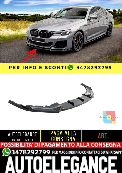 ✨SPLITTER V1 design nero lucido ABS ADATTO per BMW 5 G30 FL 2020+✨