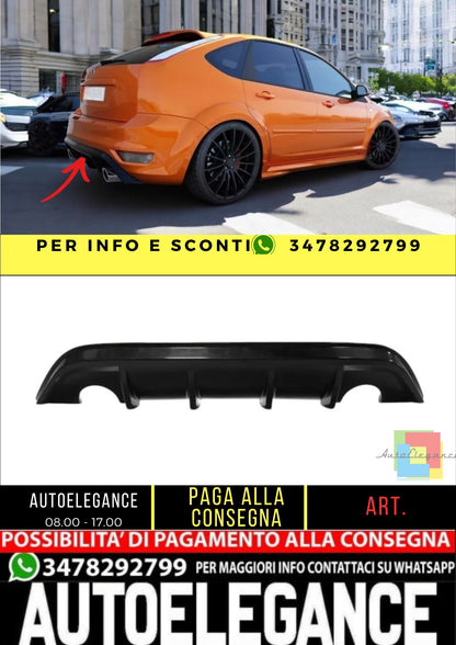 ✨Diffusore design lucido nero ABS adatto Per Ford Focus Mk2 ST lifting 07-11✨