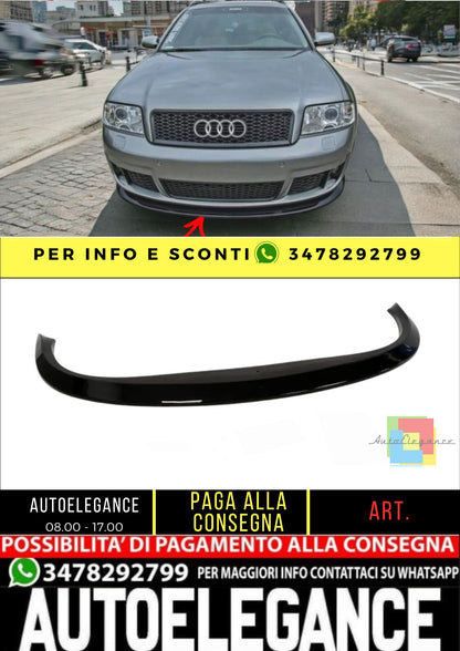 ✨SPLITTER design nero lucido ABS per Audi Rs6 C5 2002-2004✨