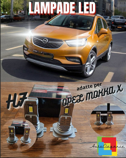 KIT LED H7 OPEL MOKKA X 6000K BIANCO 6000 LUMEN CANBUS ANABBAGLIANTI