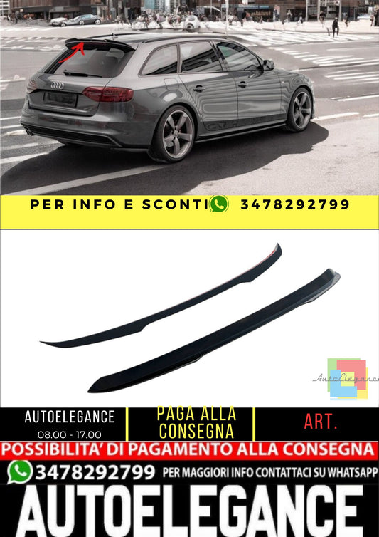 ✨SPOILER CAP ADATTO PER Audi S4 Avant B8.5 Nero Lucido ABS✨