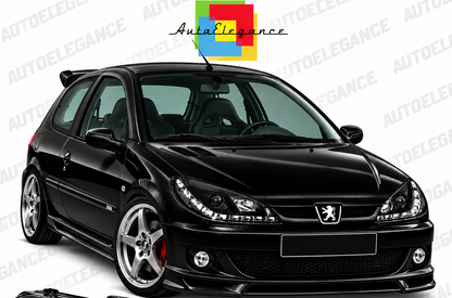 ART.11095 FARI  ANTERIORI  ADATTO PER PEUGEOT 206 10.98-02 NERO LED