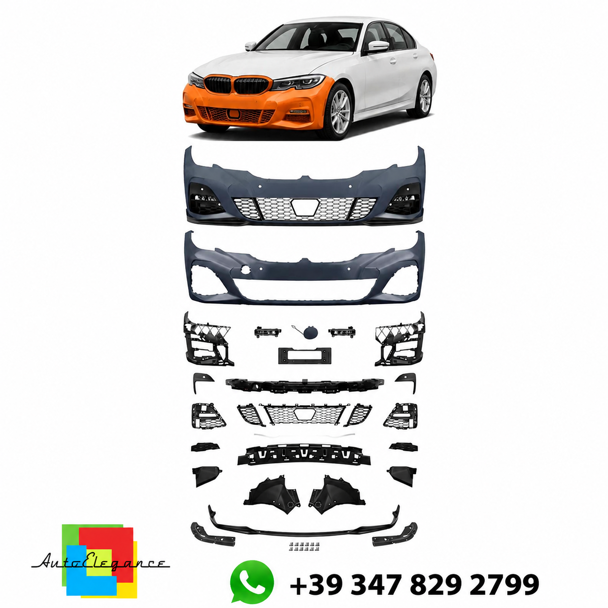 👉Paraurti anteriore sport con PDC ACC adatto per BMW Serie3 G20 G21 2019-2022👈
