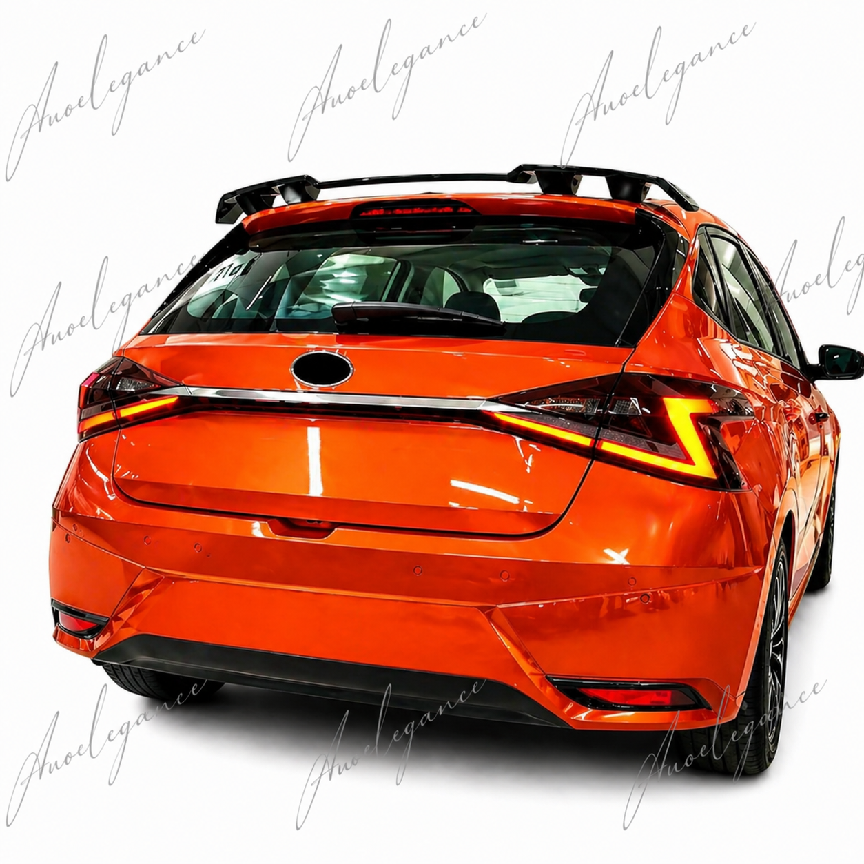 🔥ART.9727 SPOILER PER TETTO STILE N HYUNDAI  i20 IN ABS NERO LUCIDO / 2020+🔥