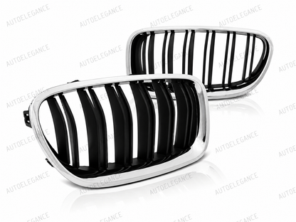💫ART.10060 GRIGLIA NERA CROMATA LOOK SPORTIVO PER BMW F10 / F11 10-16💫