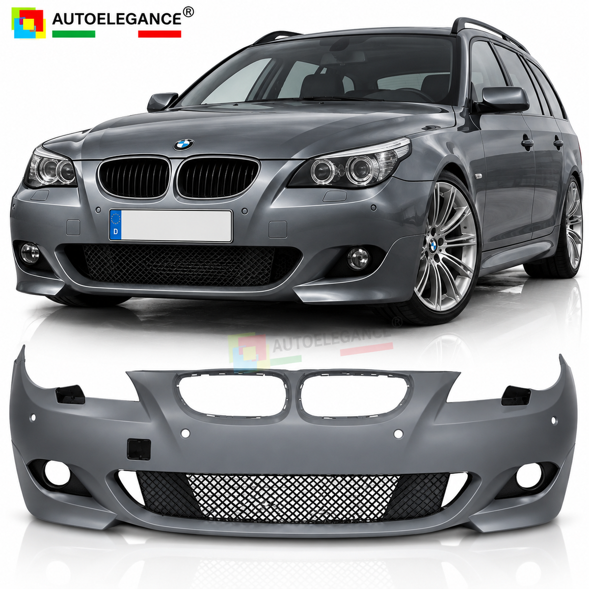 PARAURTI ANTERIORE STILE SPORT ADATTO PER BMW E60/E61 07-10 LOOK M