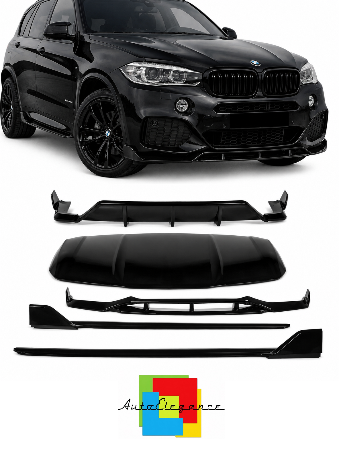 💕 BODTYKIT  BMW X5 F15 M SPORT NERO  LUCIDO 2013-2018💕