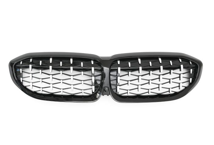✨GRIGLIA DIAMANTE CROMO NERO ADATTO PER BMW SERIE 3 G20 G21 PRE-LCI✨