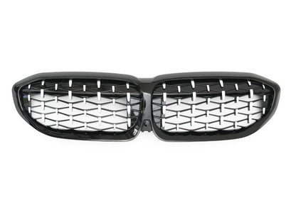 ✨GRIGLIA DIAMANTE CROMO NERO ADATTO PER BMW SERIE 3 G20 G21 PRE-LCI✨