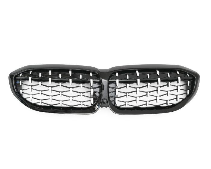 🔥Griglia Radiatore Diamond Cromo/Nero per BMW Serie 3 G20/G21 Pre-LCI🔥