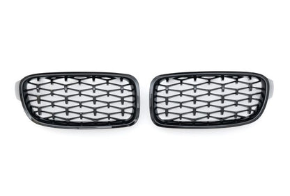 ✨GRIGLIA SPORTIVA DIAMANTE NERO LUCIDO ADATTO PER BMW SERIE 3 F30 F31 SPORT✨