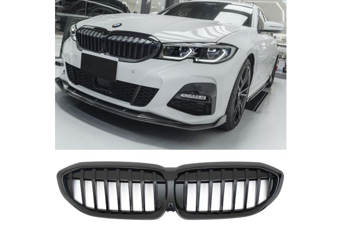 ✨GRIGLIA NERA LUCIDA ADATTO PER BMW SERIE 3 G20 G21 PRE-LCI✨