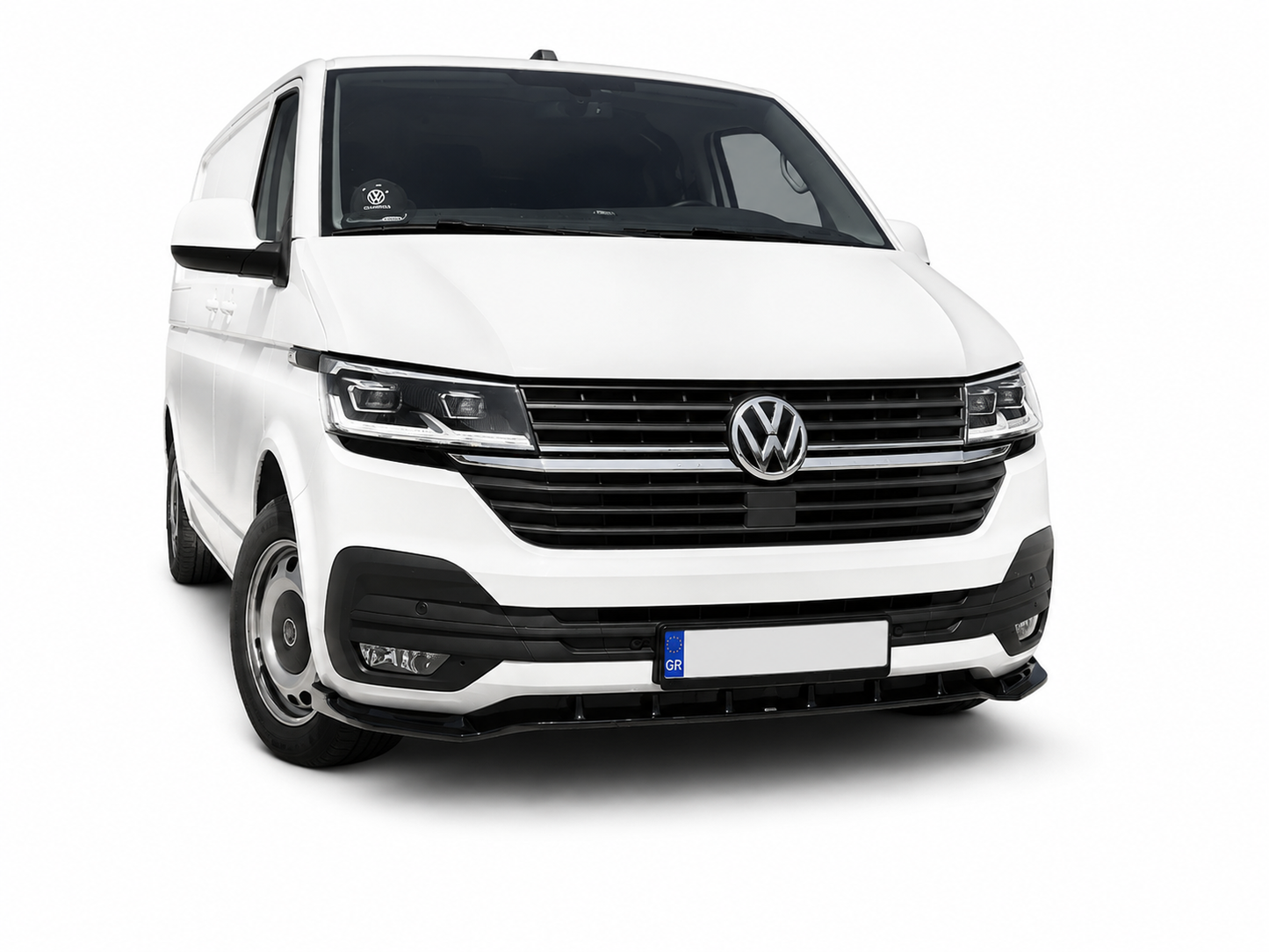 👉Splitter Anteriore V.2 per Volkswagen T6.1 Paraurti Standard Nero Lucido👈