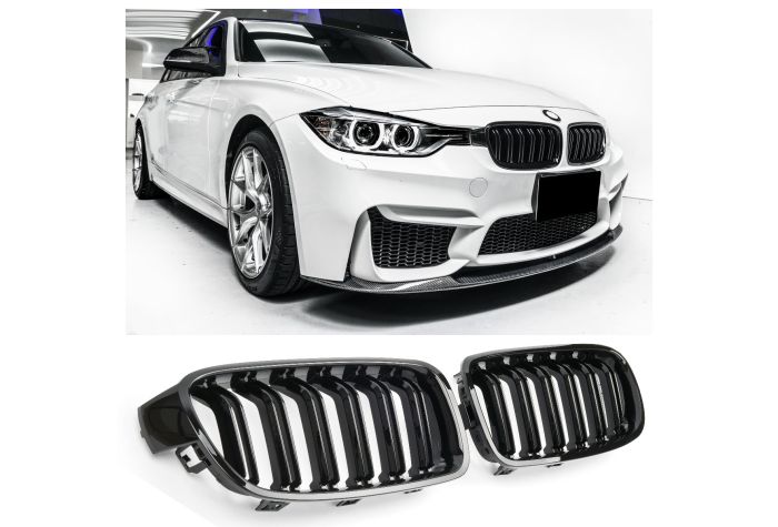 ✨GLOSS BLACK DOUBLE BRACKET GRILLE SUITABLE FOR BMW 3 SERIES F30 F31 SPORT✨