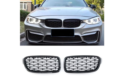 ✨GRIGLIA SPORTIVA DIAMANTE NERO LUCIDO ADATTO PER BMW SERIE 3 F30 F31 SPORT✨
