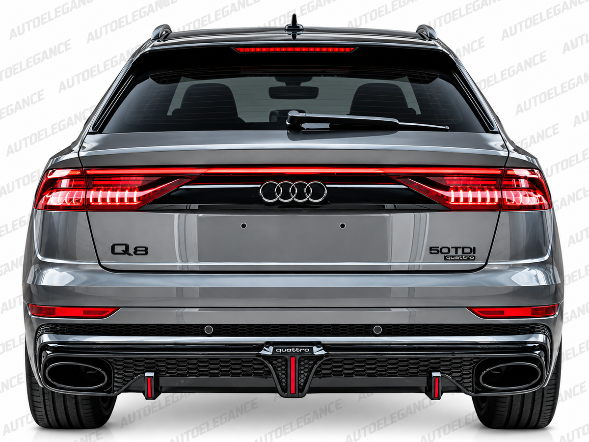ART.10732 Diffusore Posteriore Adatto Per Audi Q8 2018-2023 Look RSQ8
