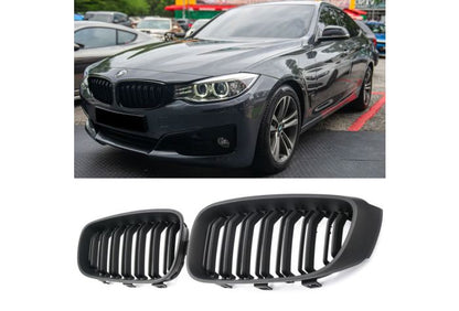 ✨GRIGLIA DOPPIO PONTE NERO OPACO ADATTO PER BMW F34 GT SPORT ✨