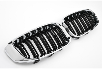 ✨GRIGLIA DOPPIO PONTE CROMATO NERO ADATTO PER BMW F34 GT SPORT ✨