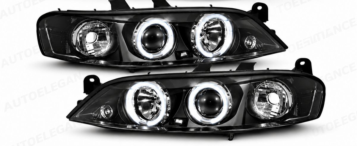 ART.11048 FARI ANTERIORI ADATTO  PER OPEL VECTRA B 99-02 LED NERO