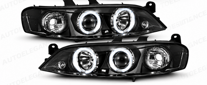 ART.11048 FARI ANTERIORI ADATTO  PER OPEL VECTRA B 99-02 LED NERO