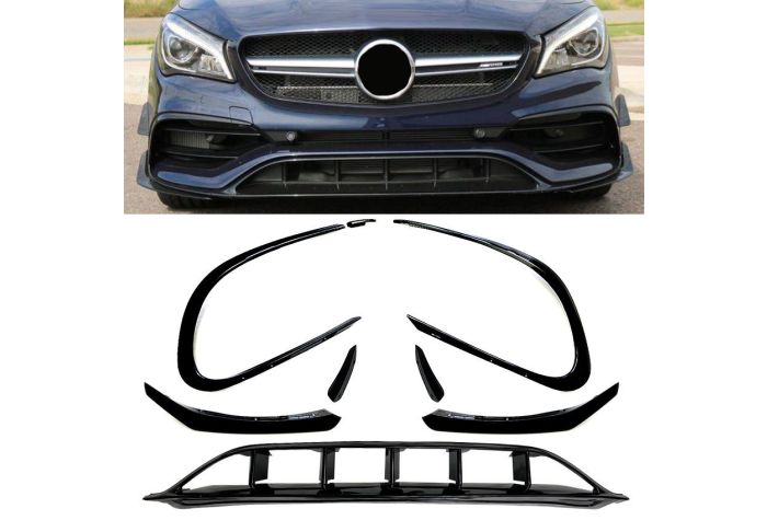 FRONT SPOILER suitable for the restyling of the Mercedes C117 CLA class