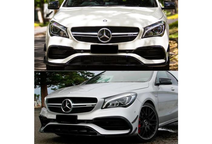 FRONT SPOILER suitable for the restyling of the Mercedes C117 CLA class