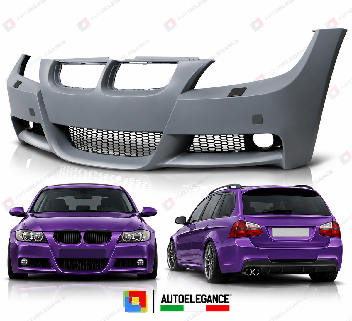 PARAURTI ANTERIORE SPORT adatto per BMW E90/E91 03.05-08.08 LOOK M3